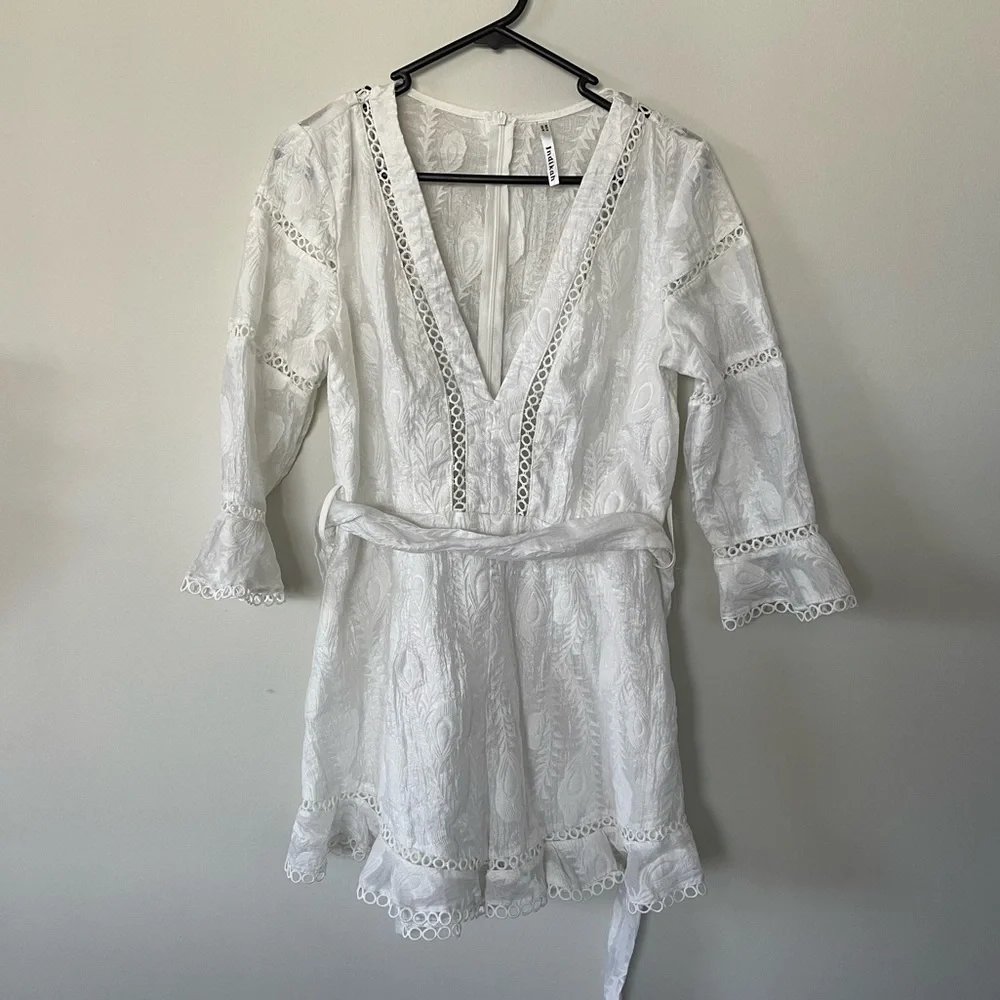 Esperance White Playsuit - Picture 2 of 3